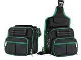 Crossbody Tool Storage Shoulder Bag in Fabric, Sling Tool Bag with Top Handle, Front Pocket V1369-AZ3-W-14027