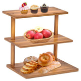 3-Tier Cupcake Stand, Wooden Dessert Display Rack for Tabletop, Sturdy and Space-Saving, Ideal for V1369-AZ3-W-08605