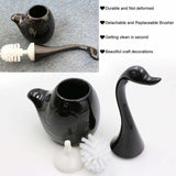 Swan Shape Toilet Brush Set, Toilet Brush Holder, Toilet Brush Holder And Stand, For Bathroom V1188-MS-227-0597