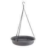 Hanging Bird Feeder with Hook Metal Chain Plastic Bird Bath Feeding Bowl Round Tray for Outdoor V1294-YM0901-3111240176211