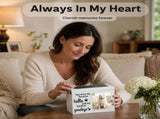 PLockable Wooden Pet Urn with Photo Frame for Dog Cat Ashes White Handcrafted Wood Cremation V1107-136-05155-BLK-1PACK