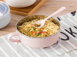 New Set of 25-Oz Mug Meals W/Lid-Its, Meal Mugs Set with Lids for Coffee Soups and Stews, Round V1366-AZ2-W-11471