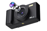 4K Digital Camera Flip Screen Autofocus for Vlogging and Photography Beginners - Black V1263-JX-6749-1