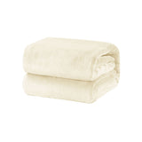 Super Soft Micro Flannel Plush Blanket Single 150 x 220 cm Cream V442-STT-BLANKET-25MICROFLANNELPLUSH-CREAM-SB