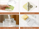 Salt and Pepper Shaker Set with Dose Button - 0.5g per Press - Precise Seasoning Dispensers - Glass V1258-DP02-BOL-208
