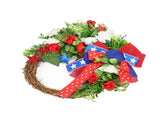 4th of July Patriotic Wreath Independence Day Wreath Decorations for Front Door Fireplace V1294-YM0715-3115220063011