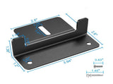 Black Solar Panel Z Bracket Mount - Lightweight Anodized Aluminum Mounting Brackets for RVs, V1366-AZ2-W-09458