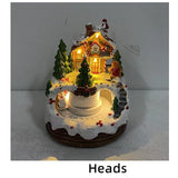 Christmas Snow House Resin Music Box Dual power supply via USB or batteries, compact 121216cm V1232-SDBYH-001