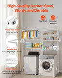 VEVOR Over Washer and Dryer Storage Shelf Two Row 6 Tiers Washer Rack White V952-LDXYJZJTJK2PRT0BR001V0