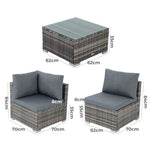 Modular Outdoor Wicker Lounge Set V264-OTF-530S-BLK-OTF-507-BLK