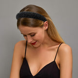 Rhinestone Headbands for Women Padded Head Bands for Women's Hair Non Slip Sequin Diamond Headband V1366-AZ2-W-20116