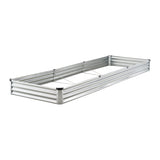 Metal Raised Garden Bed, 12 x 4 x 1 ft Outdoor Galvanized Box, with Open Bottom, Large V952-JSFXZZCZFXDXNWRELV0