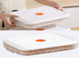 Food Pan Dumpling Storage Box Plastic Noodle Organizer Box with Lid for Kitchen Cooking V1294-YM0901-3118230440811