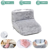 Grey ELECTRIC HEATED FOOT COMFORT WARMER Feet Boots Slipper Tools Heating Socks Shoe V201-W12983766