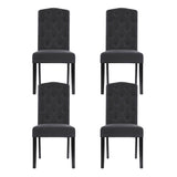 Artiss Dining Chairs Set of 4 Linen Parsons Chair Dark Grey UPHO-C-DIN-1026-GYX4