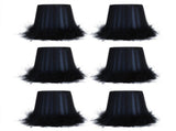 6Pcs Feather Cloth Lampshade Blue Hotel Chandelier Wall Lamp Decoration Protective Cover V1294-YM0718-3119200176211