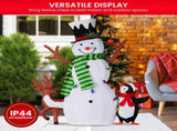 Christabelle 1.2m Christmas Snowman Display Indoor Outdoor with LED Lights and Animals Decorati MHA501