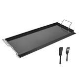 Carbon Steel Griddle, 32x14 inch Universal Flat Top Rectangular Plate, Gas Grill Griddle for BBQ V952-DCJPTG3214INVTJ16V0