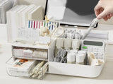 Makeup Organizer With Drawers, Cosmetic Display Case, Cosmetic Storage Case For Vanity, Bathroom V1369-AZ3-W-09637