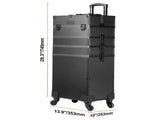 5 in 1 Professional Makeup Train Case Aluminum Cosmetic Case, Rolling Makeup Case Extra Large V952-HZXXLGS5H100K8BZXV0