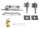 Split Door Lock Handle Kit Modern AntiTheft Door Lockset for Home Bedroom Bathroom Office V1294-YM0901-3114210070711