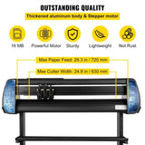 Vinyl Cutter, 28inch Paper Feed Cutting Plotter Bundle, Adjustable Force & Speed Vinyl Printer with V952-KZJSK720T220V4XBOV3