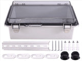 Outdoor WiFi Enclosure Weatherproof Locking Box Waterproof Switch Router 8.7x6.7x4.3inch V1370-AZ4-11634