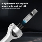 40 in 1 Ratcheting Screwdriver Set with Magnetic Bits 180 Degree Universal Ratchet Wrench Metric V1366-AZ2-W-14823