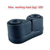 Nylon Cam Cleat, Black, Flared Entry, Lightweight, for Boat, 3Pcs V1369-AZ3-W-16484