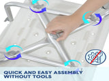 Shower Seat Bath Chair Adjustable Height Non-Slip Shower Bathtub Seat with Padded Arms Removable V985-BATHSEAT