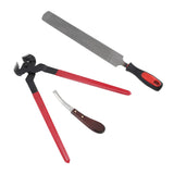 Hoof Repair Tool Kit Steel Double Sided File Hoof Trimmer Tool Kit for Horses Cattle Sheep Donkeys V1294-YM0703-3111230117711