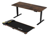 Artiss 140cm Standing Desk Treadmill Motorised Rustic Brown SDTM-156E-380-RWBK