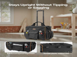 Rolling Tool Bag, 110 lbs Load Capacity, 25 Pockets Heavy Duty Roller Tool Bag with Adjustable V952-GLGJD18YC600UPU23001V0