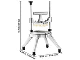 Commercial Vegetable Fruit Chopper, Stainless Steel French Fry Cutter with 4 Blades 1/4" 3/8" 1/2", V952-GGSSDQTJJB412RXV9V0