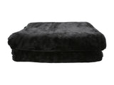 Laura Hill 800-GSM Mink Blanket Queen Size Double-Sided Soft Plush Bed Faux Throw Rug Black MNKHV-BK