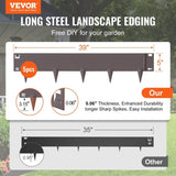Steel Landscape Edging, 5-pack Steel Garden Edging Borders, 39" L x 5" H Strips, Hammer-in Edging V952-CPPZ5INCH162R3IS3V0