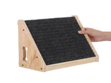 Khaki Wooden Dog Ramp for Indoor Use Nonslip Senior Pet Friendly Steps V1366-AZ2-W-21411