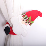 Christmas Flannel Throw Blanket and Santa Curtain Tieback Set, 150x200cm Thick Fleece Sofa Blanket V888-ELOSUNG54137