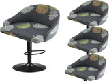 4 Pack Bar Stool Slipcovers Stretch Swivel Chair Covers with Back for Armchair Kitchen Island Gray V1189-LC-RY-00168