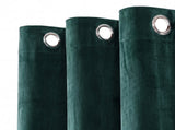 Marlow Blackout Curtains 2-Panel Velvet Room Darkening Eyelet Curtains 240x230cm CD1024-GN-240X230-AU