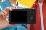 5K HD Dual Screen Digital Camera Point and Shoot Selfie Camera with LED Fill Light - Black V1263-JX-6753-1