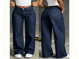 Dark Blue Size 2XL Relaxed Fit Straight Jeans V1221-XM-LB6625-GM177