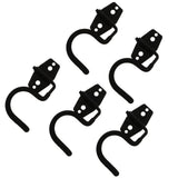 Heavy Duty Garage Wall Hook, Black Metal, for Tool and Equipment Storage 5Pcs V1366-AZ2-W-18444