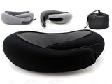 Black Velcro Tape Memory Foam U-Shaped Neck Pillow Snail Travel Cushion for Airplane, Office Nap, V888-ELOSUNG13348