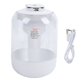 Dual Spray Humidifier 2L USB Rechargeable Digital Display Desktop Cool Mist Humidifier with Night V1294-YM0901-3113250157111