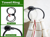 10pcs Bathroom Hardware Set, Including 16" Hand Bars, Toilet Paper Holders, Rings, Robe V1079-T0WEL10
