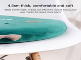 Memory Cotton Cushion Round Cute Dinosaur Shaped Soft Removable Cover Cushion Green 40 x 40 x 4.5cm V1294-YM0523-211018SH01-4