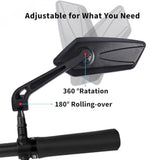 Bike Mirror,1 Pair 360 Rotatable Bicycle Mirrors for Handlebars,Adjustable HD Wide Angle Bicycle V1366-AZ2-W-24639