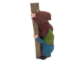 Garden Gnome Statue Resin Ladder Climbing Funny Gnome Garden Statue for Lawn Porch V1294-YM0901-3111240259711