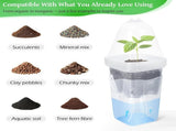 Self-Watering Propagation Station with Adjustable Ventilation Dome, Clear Square Plant Nursery Pot V1341-ZY-DZZM44ZF-12PCS